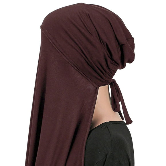 URTERYSER Women Hijab Head Scarf Shawl Wrap for Muslims Prayer Ramazan Eid 170cm x 55cm Breathable and Fast Drying Headwrap Scarf Coffee