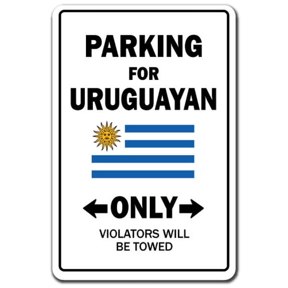 URUGUAYAN Parking Decal uruguay south america | Indoor/Outdoor | 9" Tall