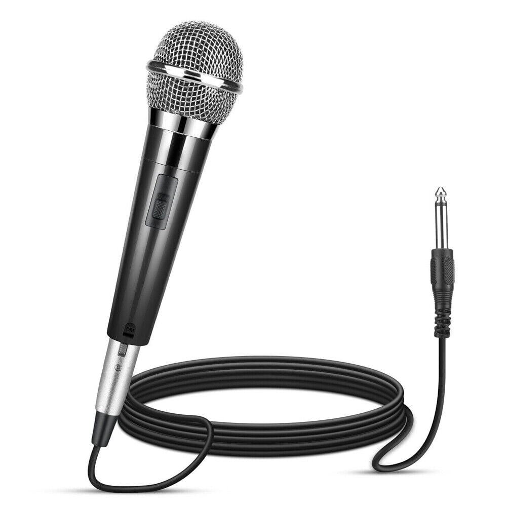 US 1~2 Pack 10Ft Wired Handheld Dynamic Microphone 1/4 Mic Party Speech  Karaoke 