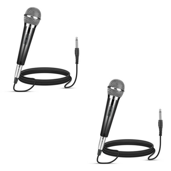 US 1 Pack 10Ft Wired Handheld Dynamic Microphone 1/4" Mic Party Speech Karaoke