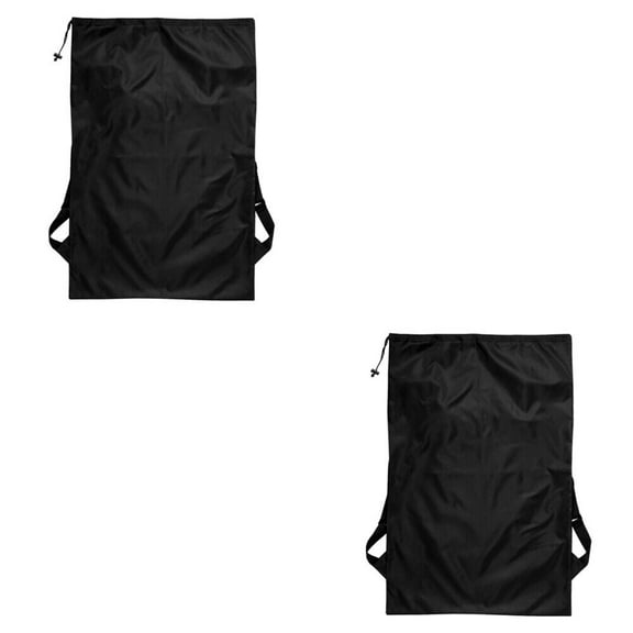 US 1 Pack Black Travel Laundry Bag Adjustable Straps Handles Clothes Backpack