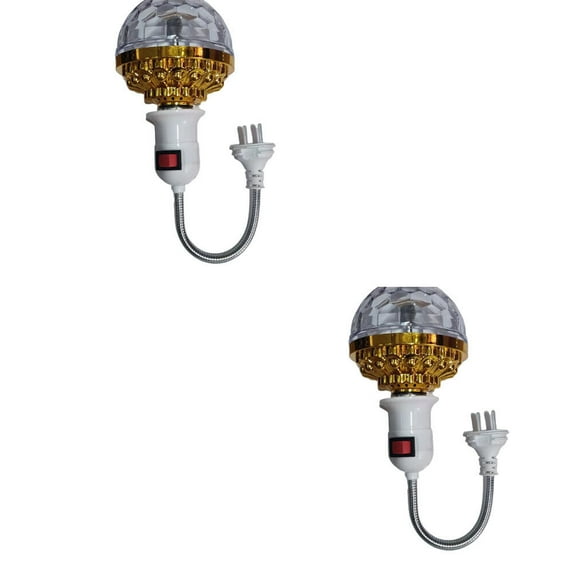 US 1-2 Pack Colorful Rotating Magic Ball Light Colorful DJ Party Bulb Sockets