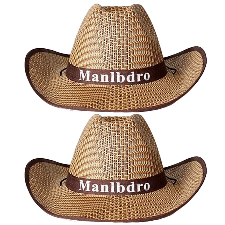 US 1 Pack Men Women Straw Cowboy Hat Summer Beach Panama  display picture 2
