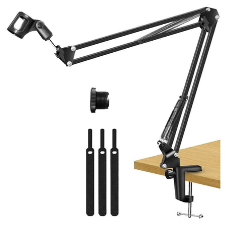 US 1-2 Pack Microphone Stand, Adjustable Microphone Suspension Boom Scissor Arm