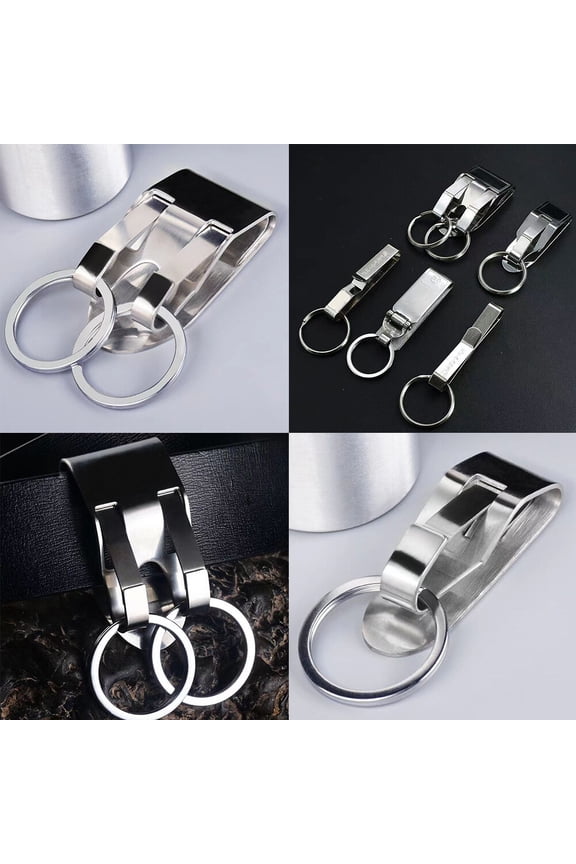US 1-2 Pack Titanium Carabiner Key Chain Ring Belt Quick Release Detachable Clip