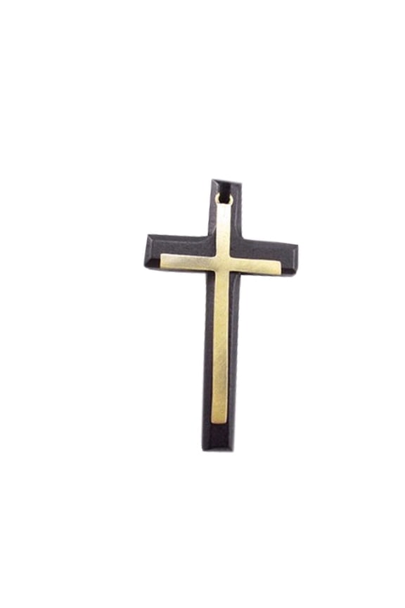 US 1 Pack Wood Wooden Cross Long Pendant Adjustable Christian Necklace Unisex