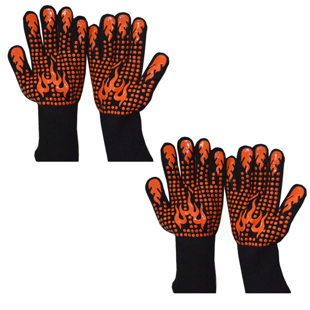 Sourcing Map Guanti Da Forno In Silicone (2 Pezzi) – 27,5x14 Cm, Resistenti Al Calore, Superfici Zigrinate Antiscivolo, Fodera In Cotone, Gialli - 3