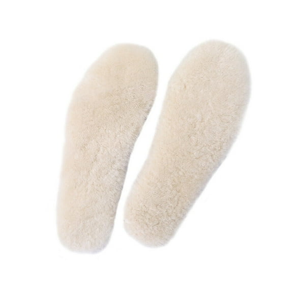 US 1 Pairs Thick Sheepskin Fleece Cozy Insoles Insert Slipper Boot Reline Pads