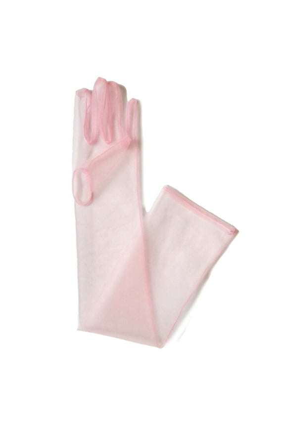 US 1~2 Paris 27'' Wedding Bridal Prom Sheer Tulle Long Elbow Gloves Party Opera