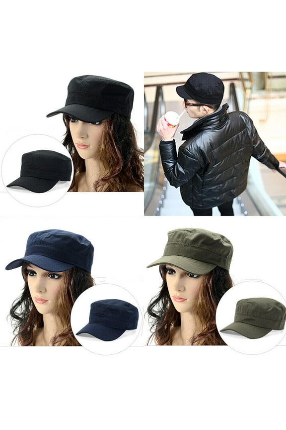 US 1-2 Pc Cadet Army Cap Basic Everyday Military Style Hat Patrol Castro Hunting