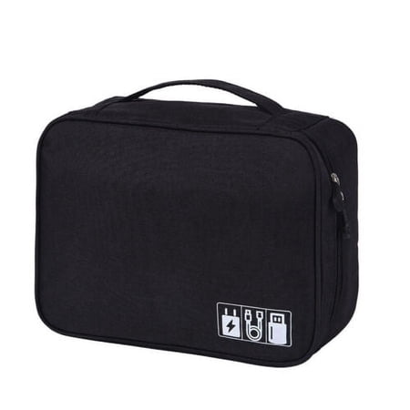 US 1 Pc Electronic Organizer Compact Travel Cable Bag USB Cord Charger Storage