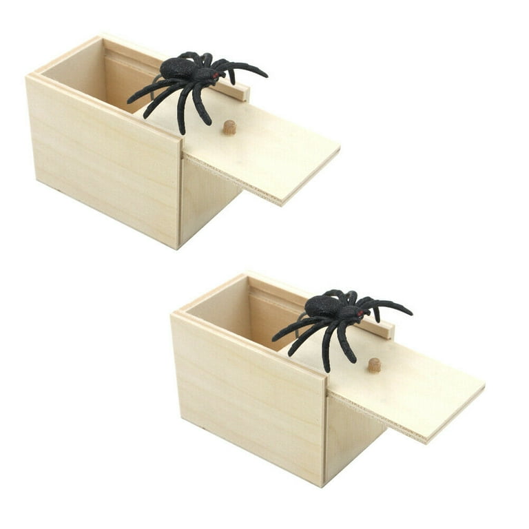 US 1-2 Pc Spider Scare Prank Box Handcrafted Novelty Present