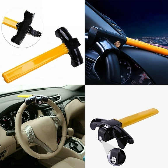 US 1-2 Pc Steering Wheel Lock Rotary Anti Theft Security System Vehicle Security