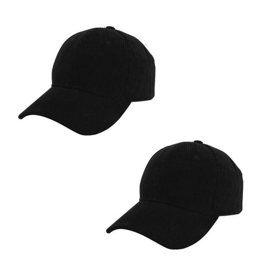 US 1-2 Pcs Cotton Corduroy Baseball Cap Classic Adjustable Plain Hat Warm Unisex