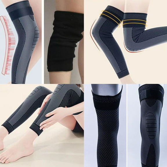 US 1-2 Pcs Full Leg Compression Sleeves Long Knee Braces Support Protector Sport