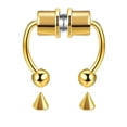 thumbnail image 1 of US 1Pcs Magnetic Septum Nose Ring Stainless Steel Fake Non Piercing Nose Clip, 1 of 5