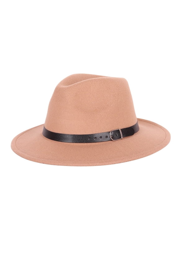US 1 Pcs Wide Brim Fedora Hat Water Resistant Leather Band Winter Fall Western