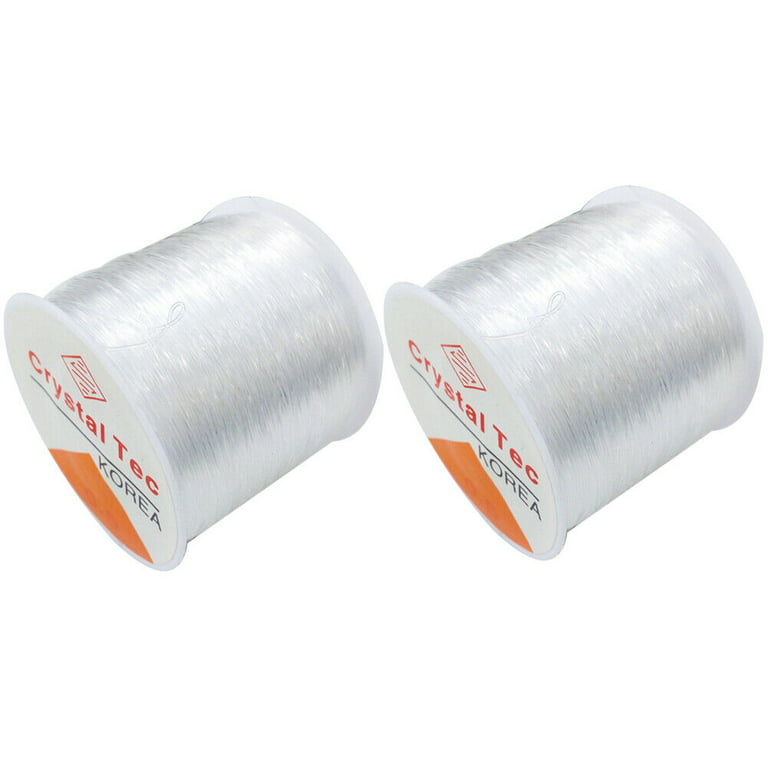 US 1-2 Roll 328ft Clear Stretch Elastic Bead Cord Bracelet String Jewelry Making 0.5mm 2 Pack