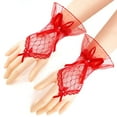 thumbnail image 1 of US 1~2Pairs Women Lace Fingerless Costume Gloves Bridal Wedding Party Wrist-long, 1 of 4