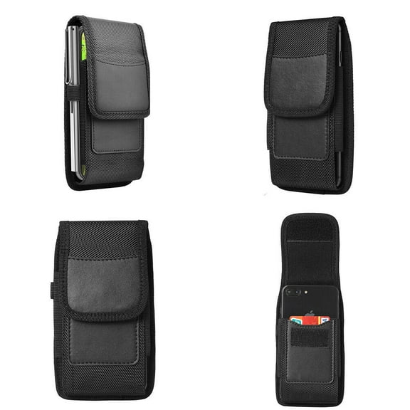 US 1-2Pcs Cell Phone Holster Leather Wallet Case Cover Belt Clip Loop Pouch Fine