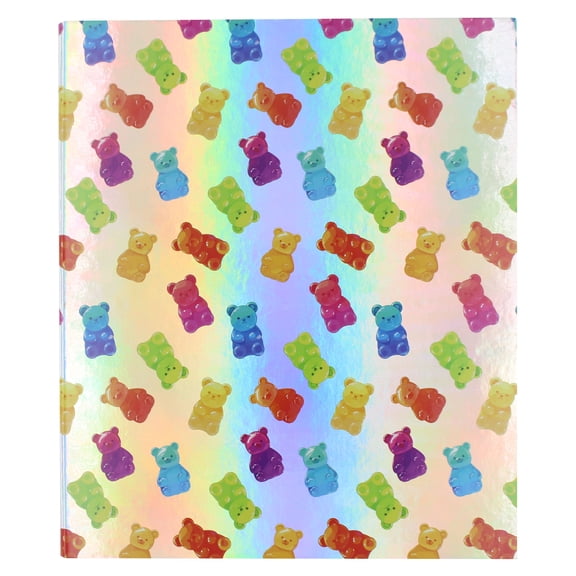 Ecokind Gummy Bear 1-Inch 3 Ring Paper Binder, 12.08in x 10.35in, Holds 200 Sheets
