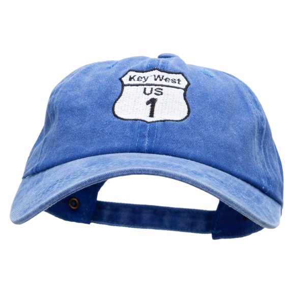 US 1 Key West Embroidered Unstructured Cotton Cap - Royal OSFM