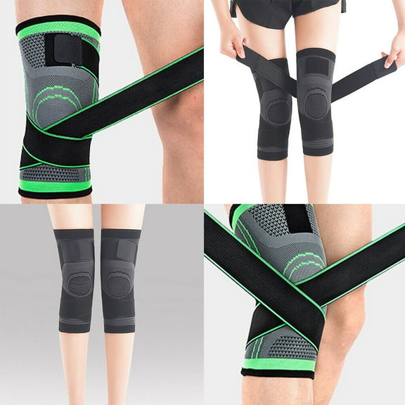 US 1 Pair Knee Sleeve Compression Brace Support Pads Joint Pain Arthritis Wrap