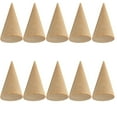 thumbnail image 1 of US 10-20 Pc Wood Cone Ring Holder Durable Finger Jewelry Display Stand DIY Craft, 1 of 5