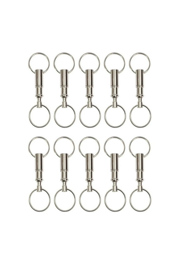 US 10-20 Pcs Handy Basics Quick Release Key Detachable Pull Apart Ring Keychain