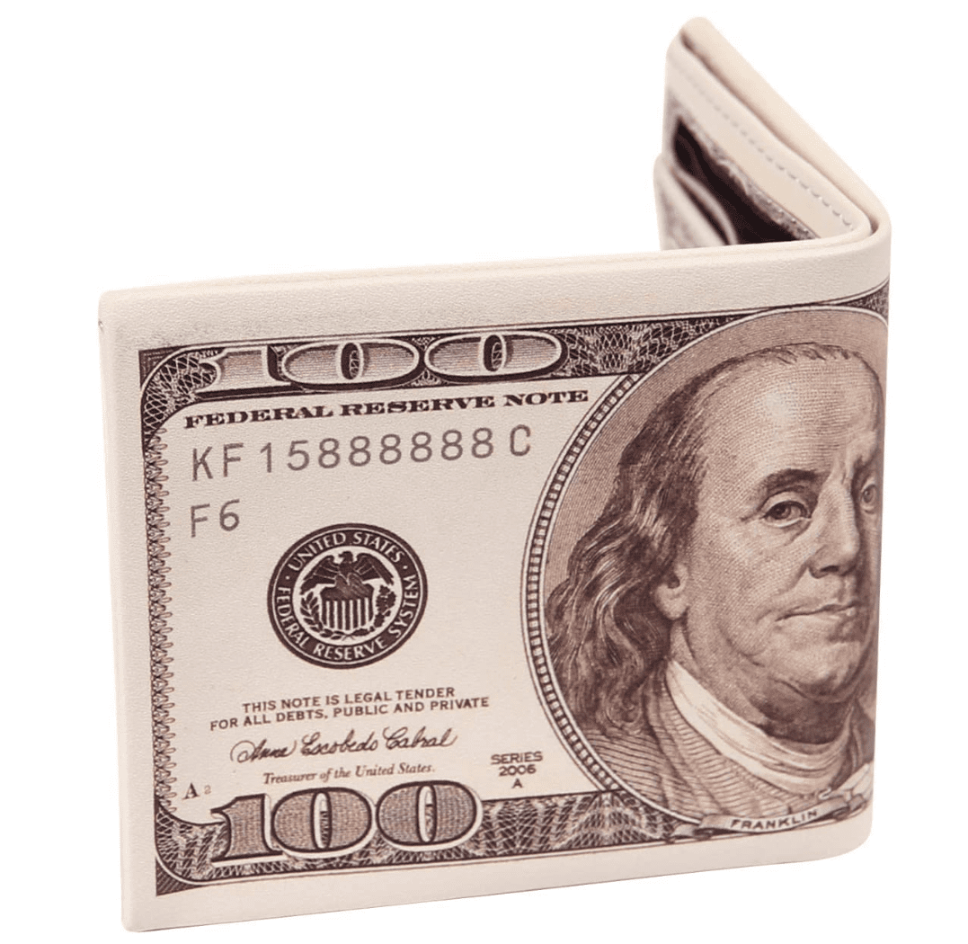 US 100 Dollar Bill Wallet Leather Credit Card Photo Holder - Walmart.com