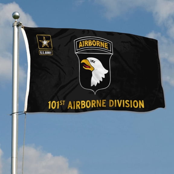 US 101st Airborne Division Flag 3x5ft Black banner