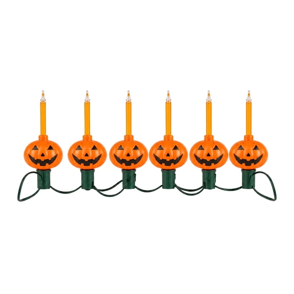 US 120V Halloween Pumpkin Bubble String Lights 6 Pack IP44 Waterproof LED Outdoor Fairy Lights Warm Orange Glow For Yard Porch Pathway Holiday Party Decor 141.73 In