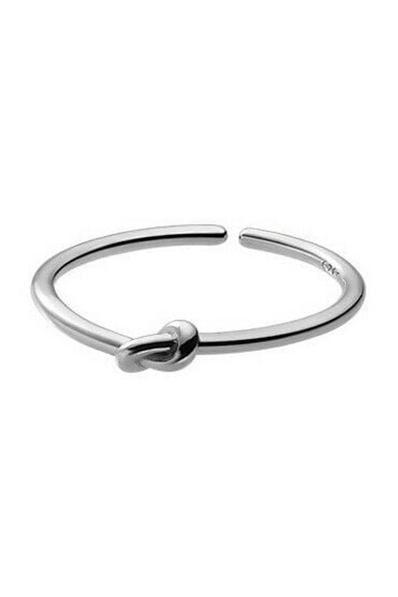 US 14K Gold Or S925 Silver Plated Double Line Adjustable Ring Color-Proof Ring