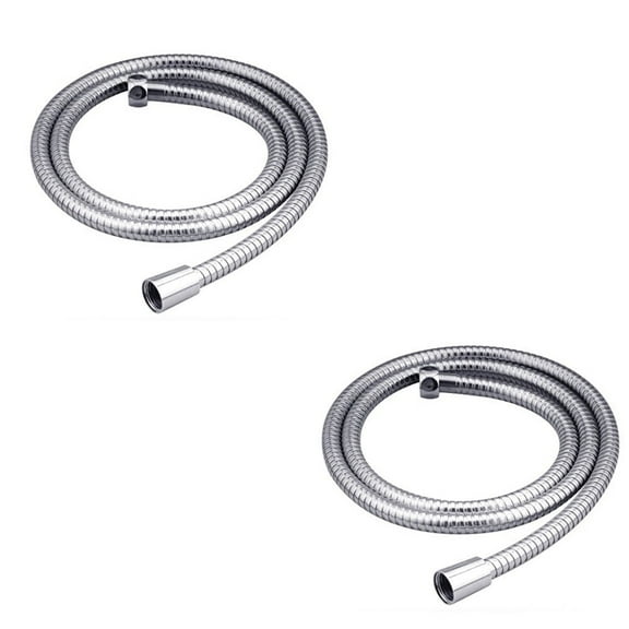 US 2 Pack 1.5m / 5 Ft Shower Hose Extra Long Bathroom Hand Held Flexible Tube