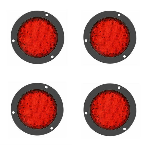 US 2-4 Pack 4" 16 LED Round Led Trailer Tail Brake Stop Turn Lights Waterproof