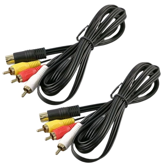US 2-4 Pack 6FT Audio Video AV Composite Cable Cord for Sega Saturn RCA A/V