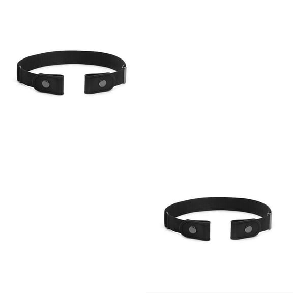 US 2 Pack Buckle Free Elastic Belt Women Men Comfortable Adjustable Invisible