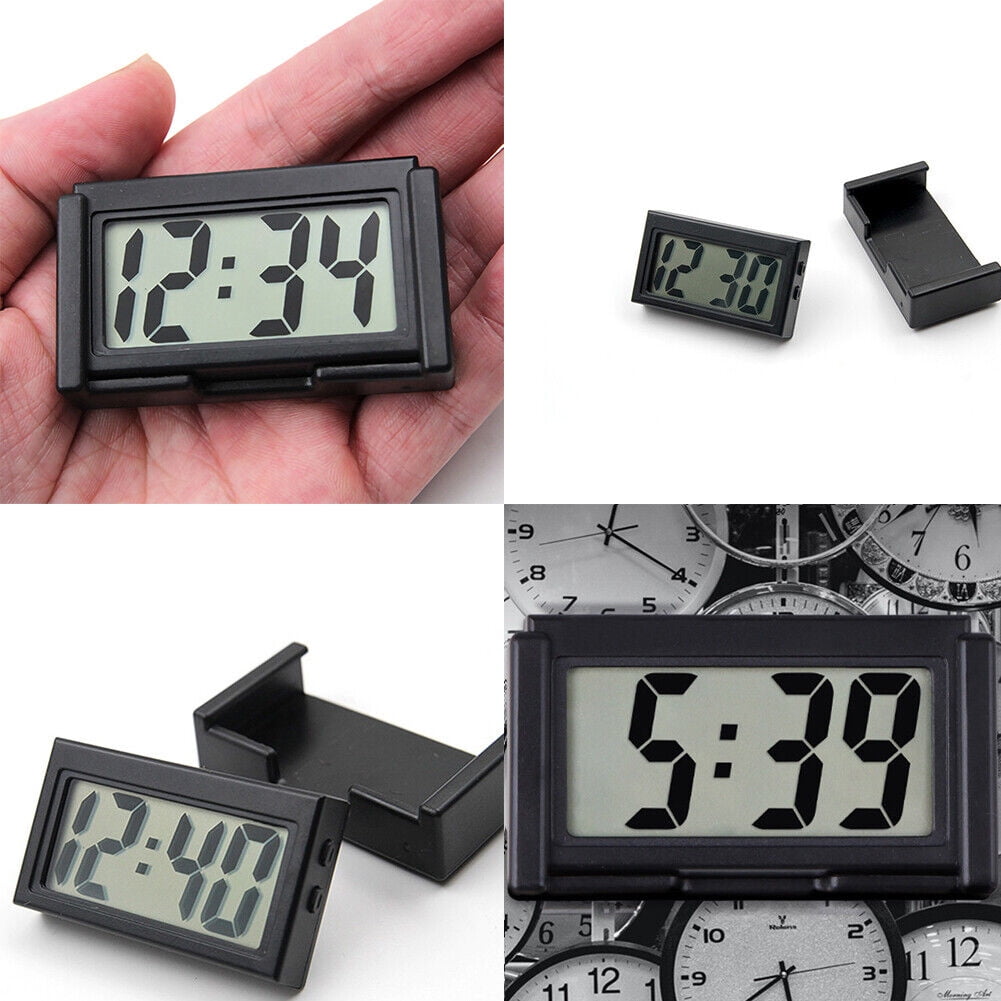 US 24 Pack Car Dashboard Digital Clock Mini Automotive Stick Watch Day