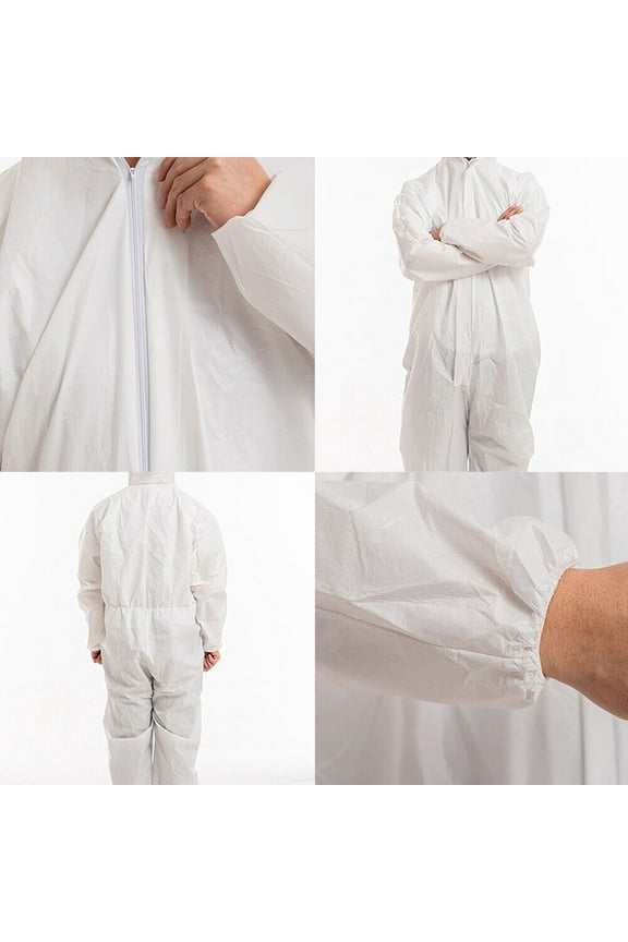 2-4 Pack Disposable Coverall PPE Suit Biohazard Chemical Protection Isolation