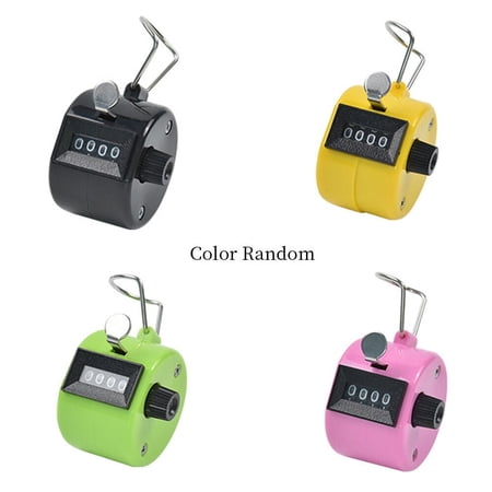 US 2 Pack Metal Hand Tally 4-Digit Number Counter Mechanical Manual Clicker