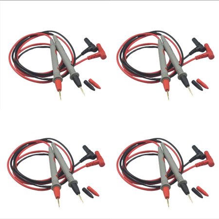 US 2 Pack Multimeter Test Leads Kit Test Probes 1000V 20A Silicone Alligator