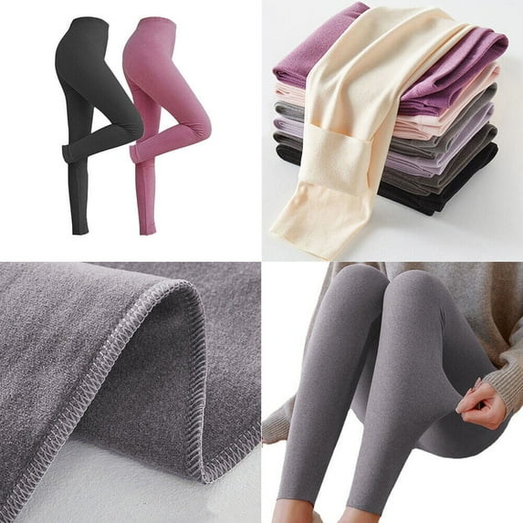 US 2 Pack Women's Winter Warm Fleece Plus Size Leggings Stretchy Thick 2XL 3XL