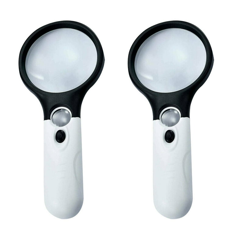 45x Handheld Magnifier Reading Magnifying Glass Jewelry Loupe With 3 LED  Light
