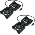 thumbnail image 1 of US 2-4 Pc Foldable Dual USB Fan Adjustable for Laptop PC Notebook Quite Cooler, 1 of 5