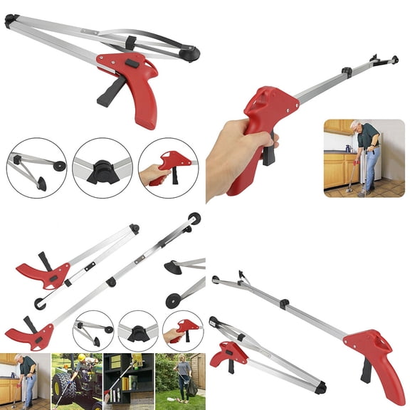 US 2-4 Pc Heavy Duty Mobility Grip Hand Long Handled Trash Litter Garbage Picker