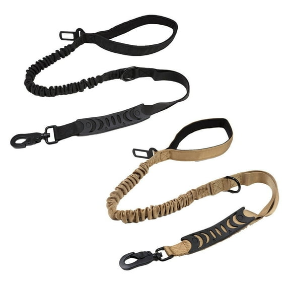 US 2 Pc Leash Tactical K9 Large Dog Heavy Duty Coupler Retractable Nylon Rope