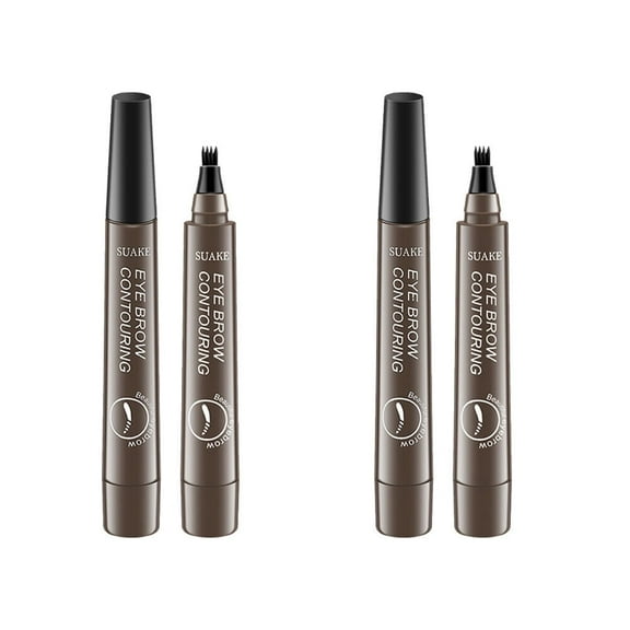 US 2 Pc Microblading Tattoo Eyebrow Pen Four Tips Waterproof Ink Gel Tint Draw