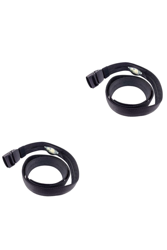 US 2 Pc Security Travel Waist Belt Wallet Hidden Money Pocket Anti-Theft Pouch