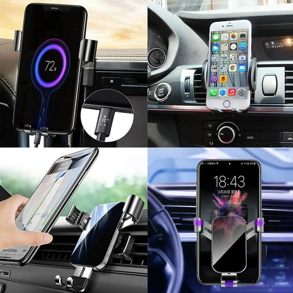 US 2-4 Pcs Gravity Vent Phone 360 Rotation Holder Mount Car Extension Short Air