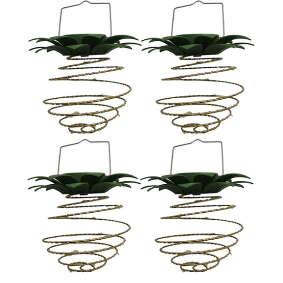 US 2-4Pc 24-LED Pineapple Hanging Lamp Solar Wind Chimes Garden Decor Waterproof